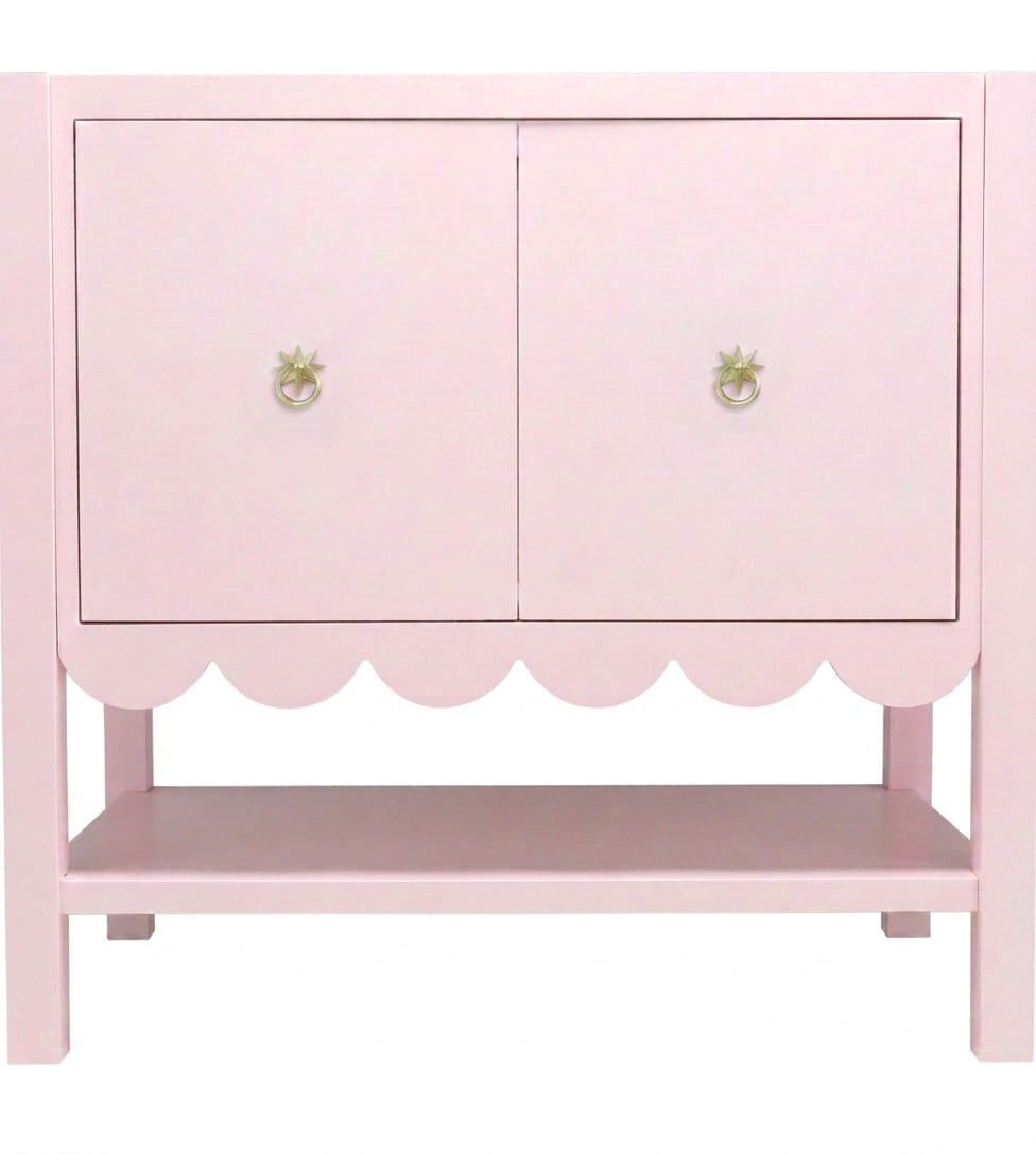 Charlotte Scallop Valance Inset Vanity front view