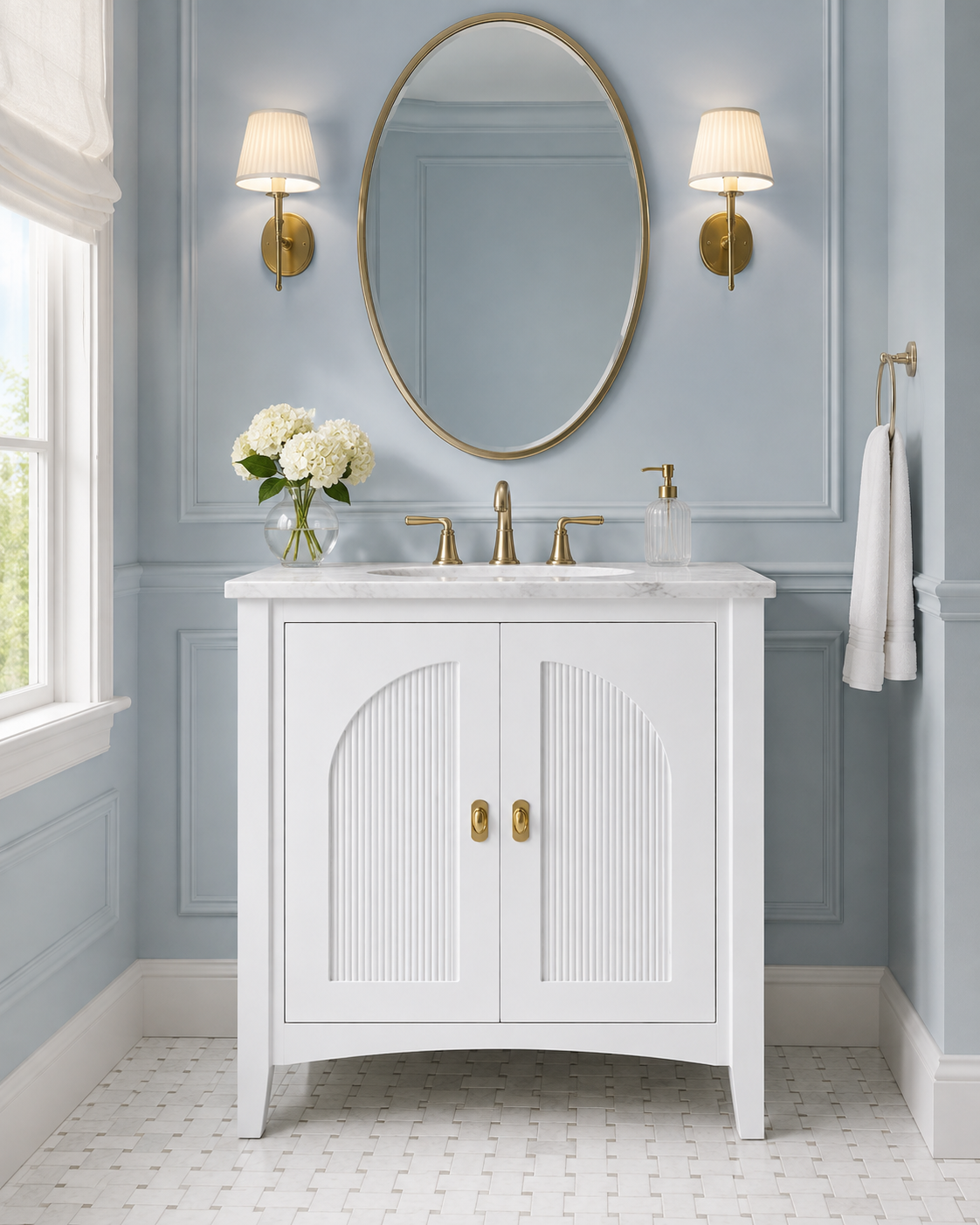 Olivia vanity taged extra white